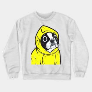 Yellow Boston Terrier Hoodie Crewneck Sweatshirt